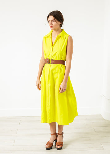 Balloon Cotton Dress in Yellow, Manuela Arcari