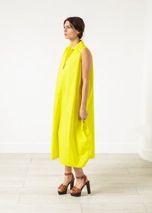 Balloon Cotton Dress in Yellow, Manuela Arcari