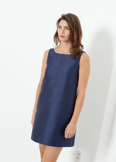 A-Line Mini Dress in Blue, Aspesi