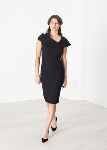 Asymmetric Dress in Black, Aspesi